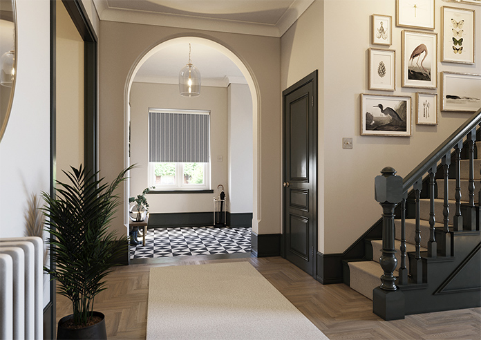 Form Striped, Stonewashed Blue - Twist&Fit Roller Blind - Image 7